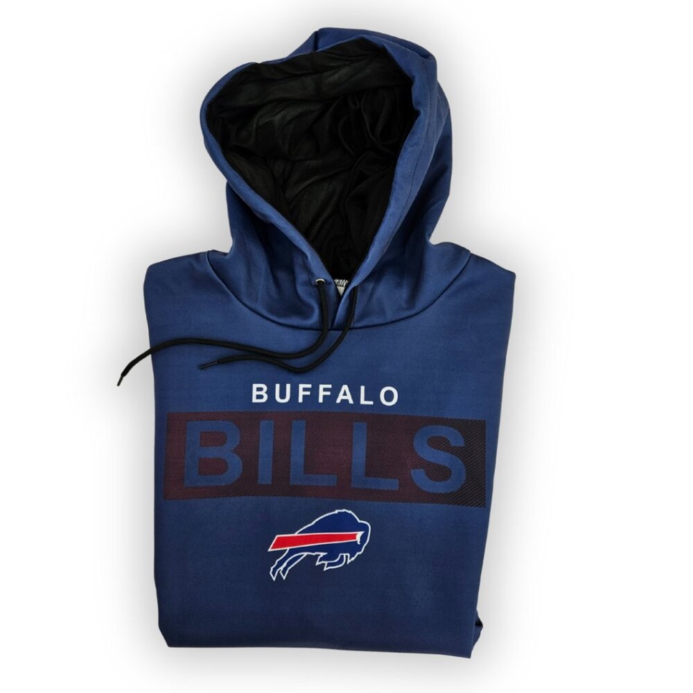 BUFFALO BILLS SIDELINE SLEVELESS TEAM HOODIE SIZE LARGE